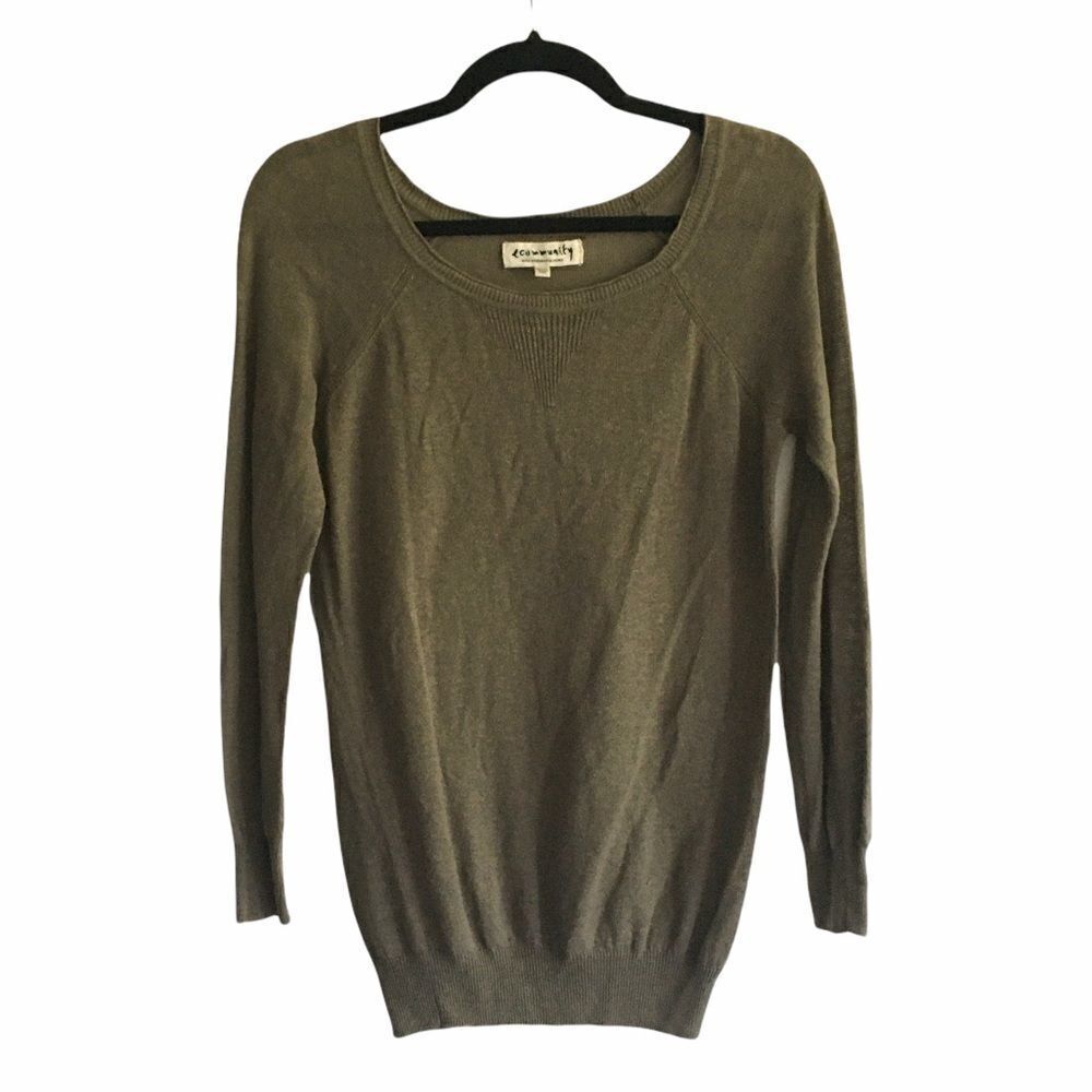 ARITZIA Lightweight Scoop Neck Sweater Green XXS